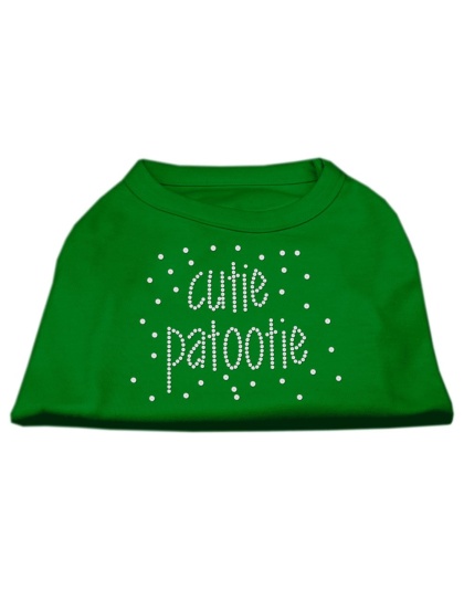 Cutie Patootie Rhinestone Shirts Emerald Green Lg