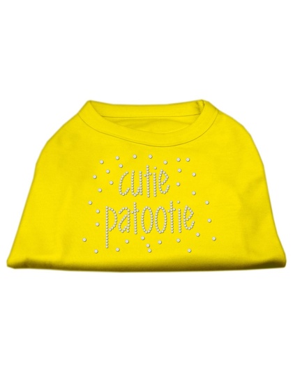 Cutie Patootie Rhinestone Shirts Yellow Lg