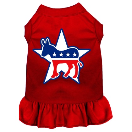 Democrat Screen Print Dress Red 4X (22)