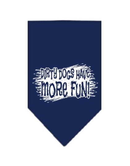 Dirty Dog Screen Print Bandana Navy Blue large