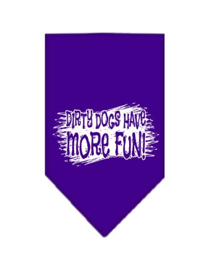 Dirty Dog Screen Print Bandana Purple Large