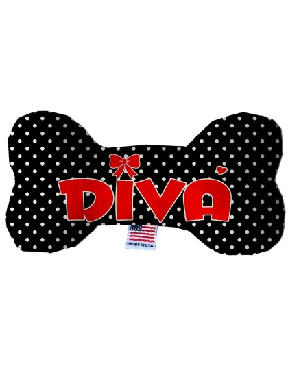 Diva 10 inch Fluffy Bone Dog Toy