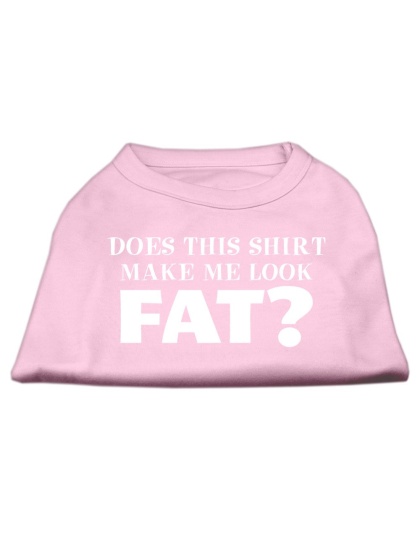 Does This Shirt Make Me Look Fat? Screen Printed Shirt Light Pink Lg