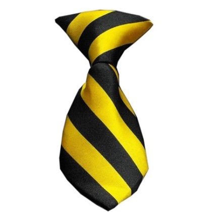 Dog Neck Tie Striped Yellow