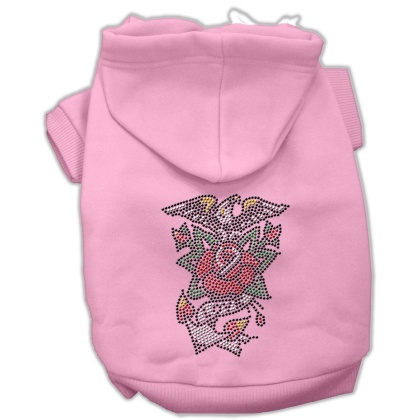 Eagle Rose Nailhead Hoodies Pink L