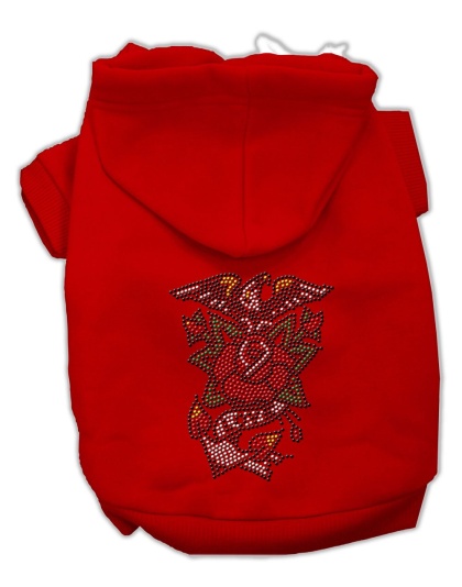 Eagle Rose Nailhead Hoodies Red L