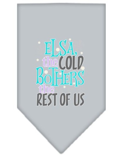 Elsa, the Cold Screen Print Bandana Grey Large