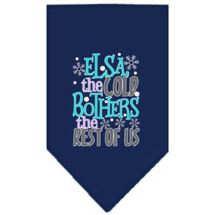 Elsa, the Cold Screen Print Bandana Navy Blue large