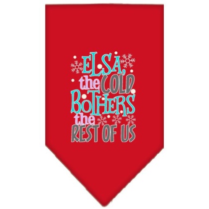 Elsa, the Cold Screen Print Bandana Red Large