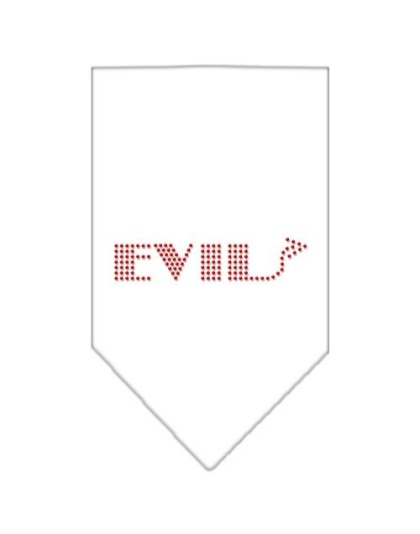 Evil Rhinestone Bandana White Large