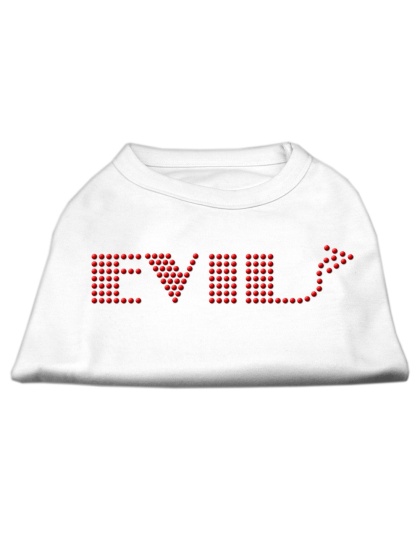 Evil Rhinestone Shirts White L