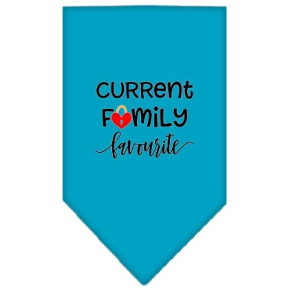 Family Favorite Screen Print Bandana Turquoise Large