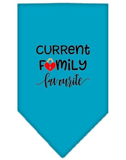 Family Favorite Screen Print Bandana Turquoise Large