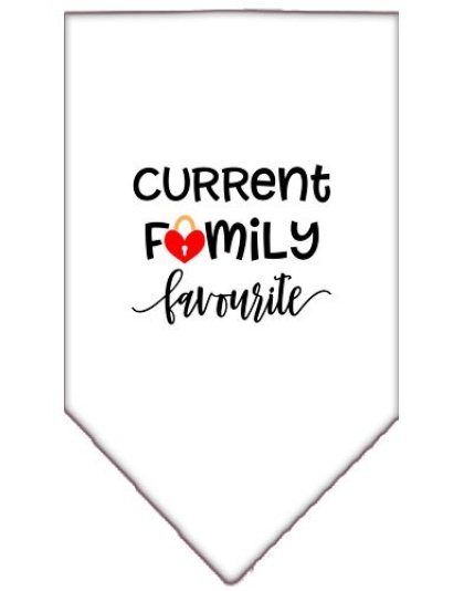 Family Favorite Screen Print Bandana White Large