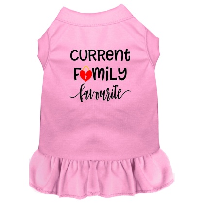 Family Favorite Screen Print Dog Dress Light Pink 4X