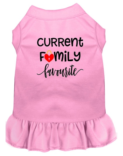 Family Favorite Screen Print Dog Dress Light Pink 4X