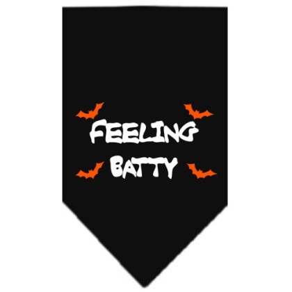 Feeling Batty Screen Print Bandana Black Large