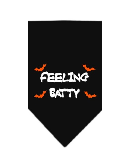 Feeling Batty Screen Print Bandana Black Large