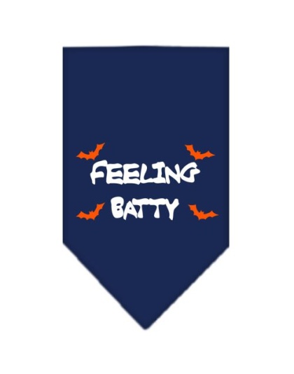 Feeling Batty Screen Print Bandana Navy Blue large