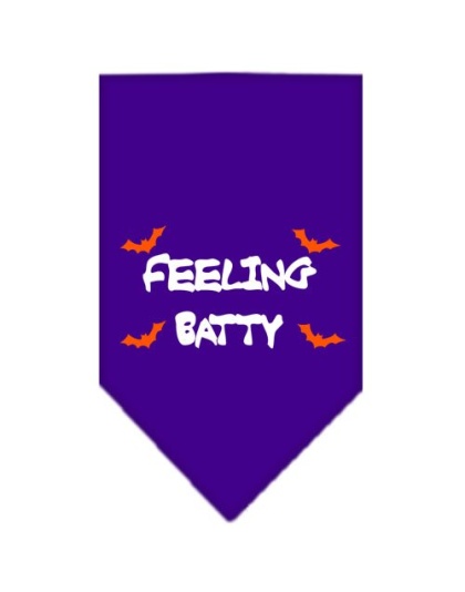 Feeling Batty Screen Print Bandana Purple Large