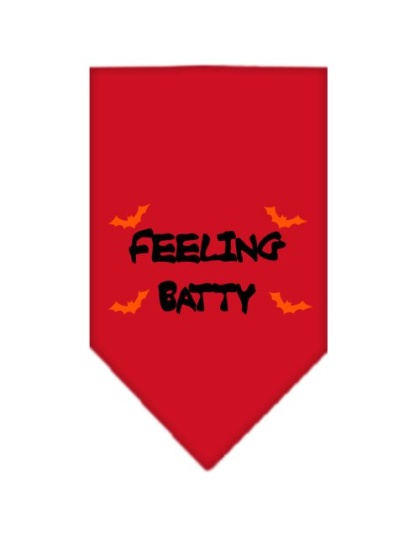 Feeling Batty Screen Print Bandana Red Large