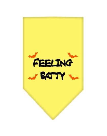 Feeling Batty Screen Print Bandana Yellow Large