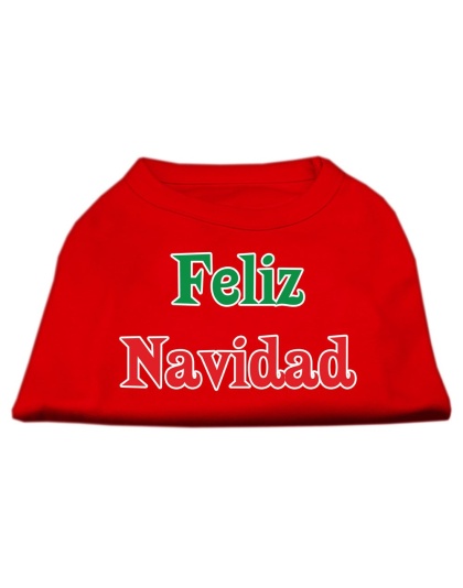 Feliz Navidad Screen Print Shirts Red L