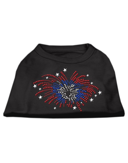 Fireworks Rhinestone Shirt Black L