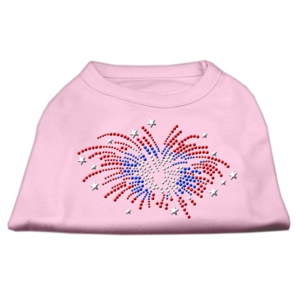 Fireworks Rhinestone Shirt Light Pink L