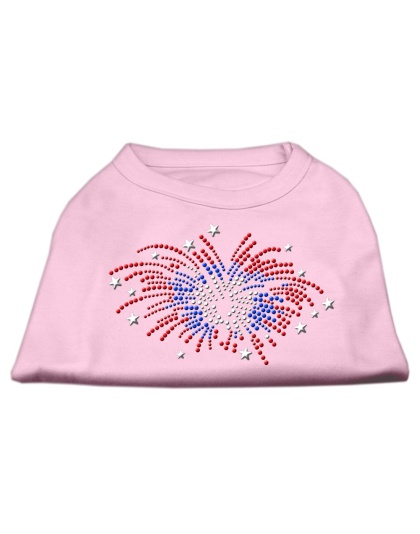 Fireworks Rhinestone Shirt Light Pink L