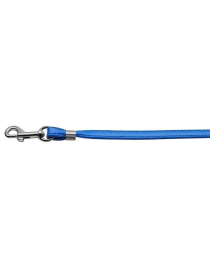 Flat Plain Leashes Blue Silver Hardware