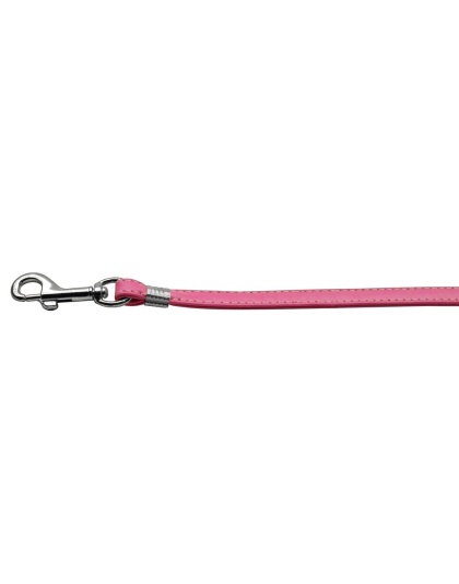 Flat Plain Leashes Pink Silver Hardware