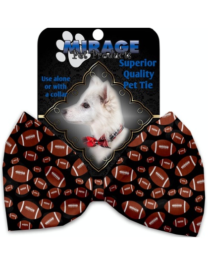 Footballs Pet Bow Tie Collar Accessory with Velcro