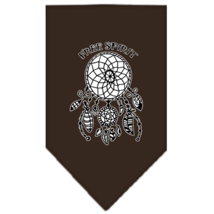 Free Spirit Screen Print Bandana Cocoa Large