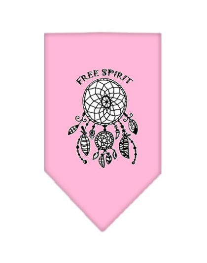 Free Spirit Screen Print Bandana Light Pink Large