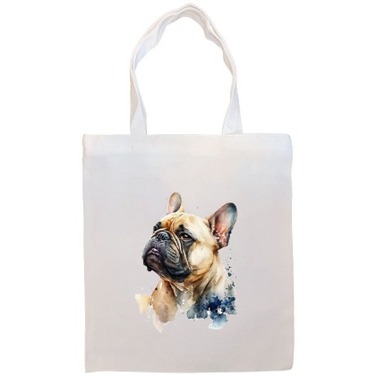 Frenchie Canvas Tote Bag Style1