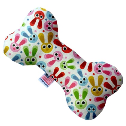 Funny Bunnies 10 inch Canvas Bone Dog Toy