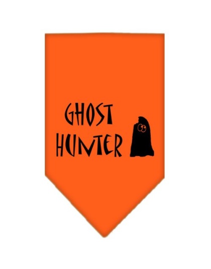 Ghost Hunter Screen Print Bandana Orange Large