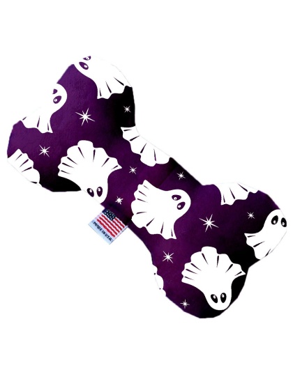 Ghosts on Purple 10 Inch Canvas Bone Dog Toy