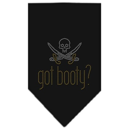 Got Booty Rhinestone Bandana Black Large