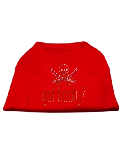 Got Booty? Rhinestone Shirts Red L