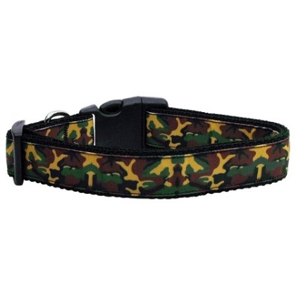 Green Camo Nylon Cat Collar