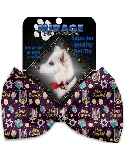 Happy Chanukah Pet Bow Tie