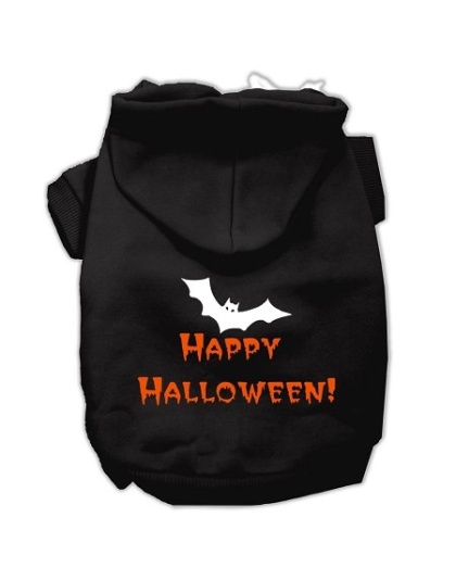 Happy Halloween Screen Print Pet Hoodies Black L