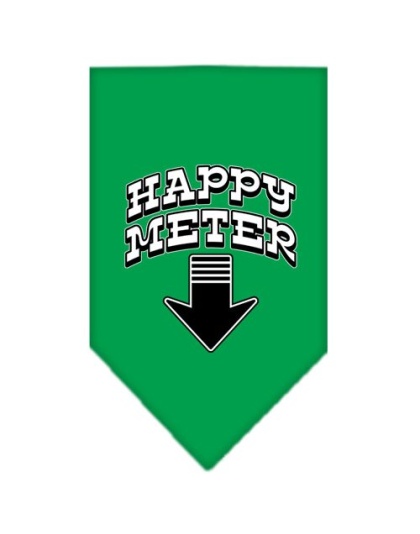 Happy Meter Screen Print Bandana Emerald Green Large