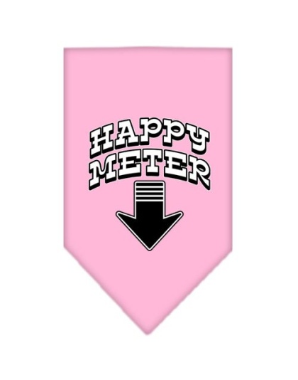 Happy Meter Screen Print Bandana Light Pink Large