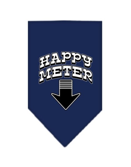 Happy Meter Screen Print Bandana Navy Blue large