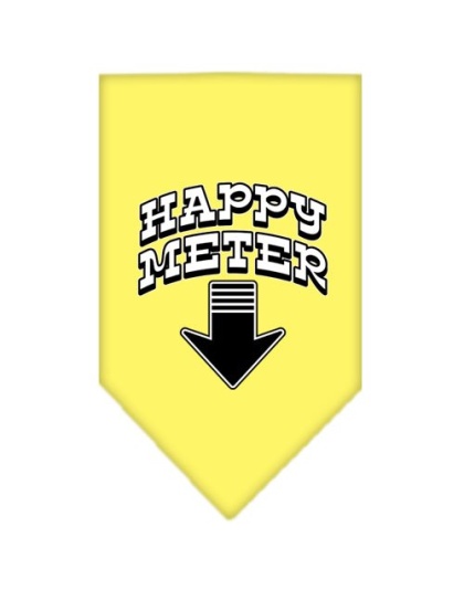 Happy Meter Screen Print Bandana Yellow Large