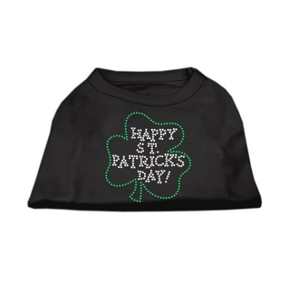 Happy St Patrick's Day Rhinestone Shirts Black L