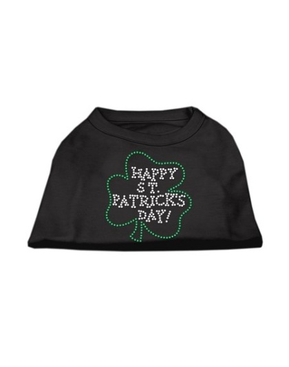 Happy St Patrick's Day Rhinestone Shirts Black L